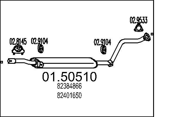 MTS Middle silencer Article number: 01.50510 cheaply