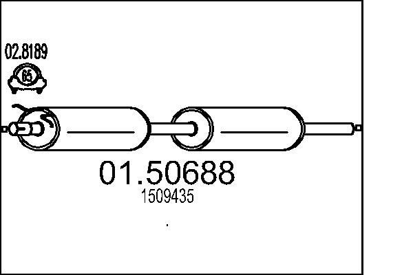 MTS Middle silencer Article number: 01.50688 cheaply