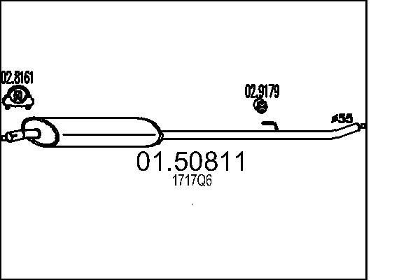 MTS Middle silencer Article number: 01.50811 cheaply