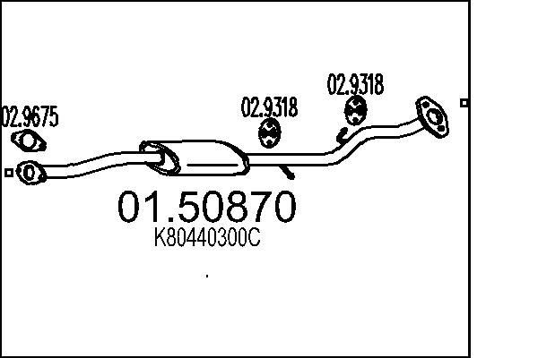 MTS Middle silencer Article number: 01.50870 cheaply