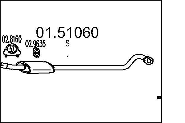 MTS Middle silencer Article number: 01.51060 cheaply