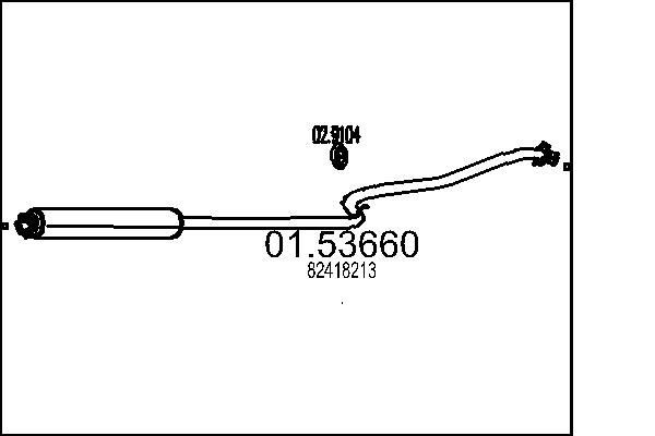 MTS Middle silencer Article number: 01.53660 cheaply