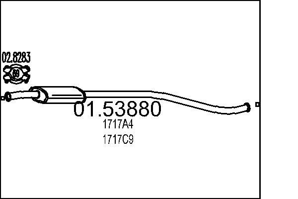 MTS Middle silencer Article number: 01.53880 cheaply