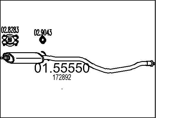 MTS Middle silencer Article number: 01.55550 cheaply