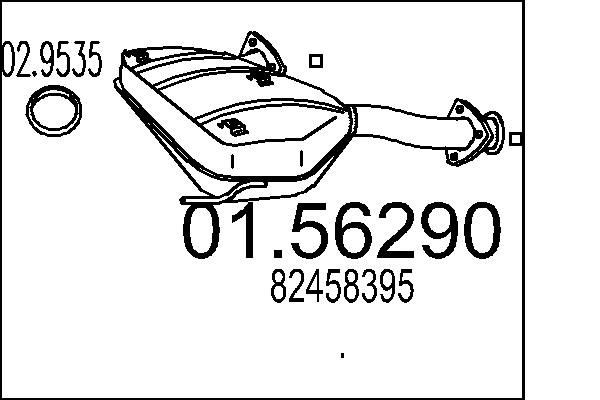 MTS Middle silencer Article number: 01.56290 cheaply