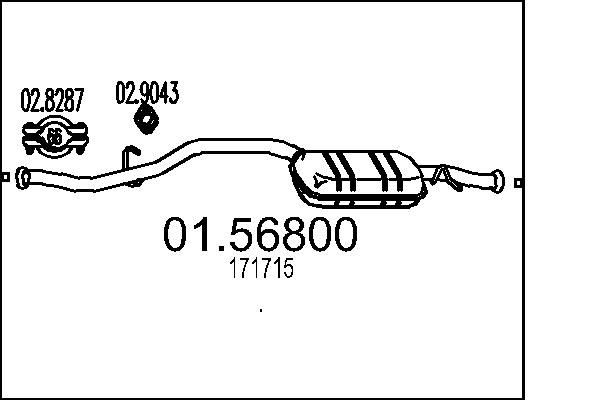 MTS Middle silencer Article number: 01.56800 cheaply