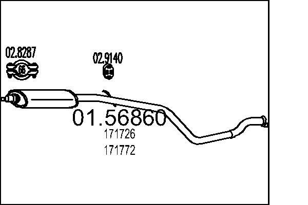 MTS Middle silencer Article number: 01.56860 cheaply