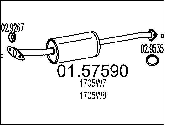 MTS Middle silencer Article number: 01.57590 cheaply