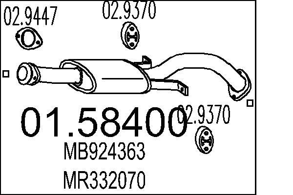 MTS Middle silencer Article number: 01.58400 cheaply