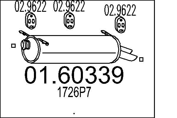 MTS Rear silencer Article number: 01.60339 cheaply