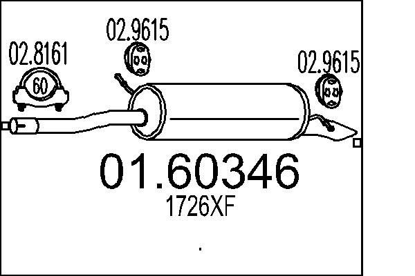 MTS Rear silencer Article number: 01.60346 cheaply