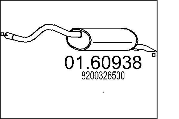 MTS Rear silencer Article number: 01.60938 cheaply