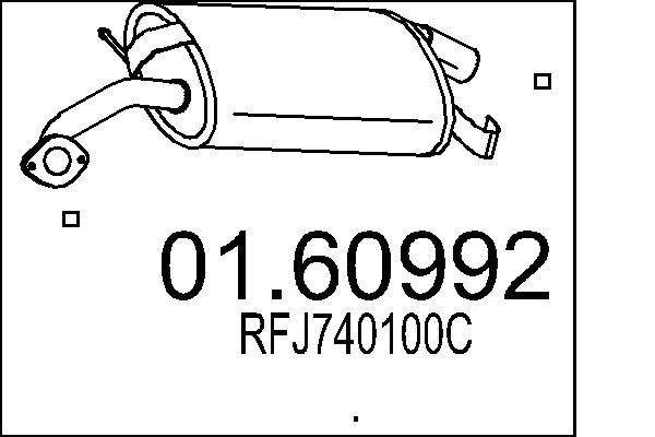 MTS Rear silencer Article number: 01.60992 cheaply