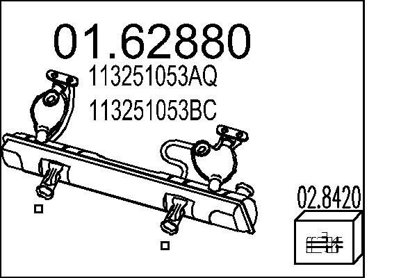 MTS Rear silencer Article number: 01.62880 cheaply