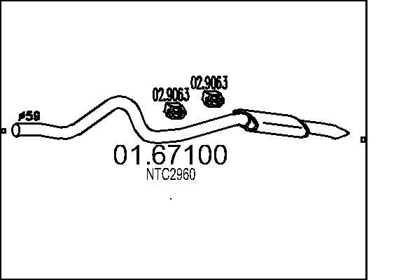 MTS Rear silencer Article number: 01.67100 cheaply