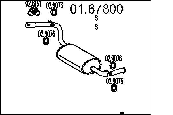 MTS Rear silencer Article number: 01.67800 cheaply
