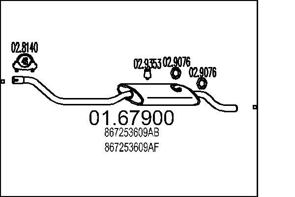 MTS Rear silencer Article number: 01.67900 cheaply