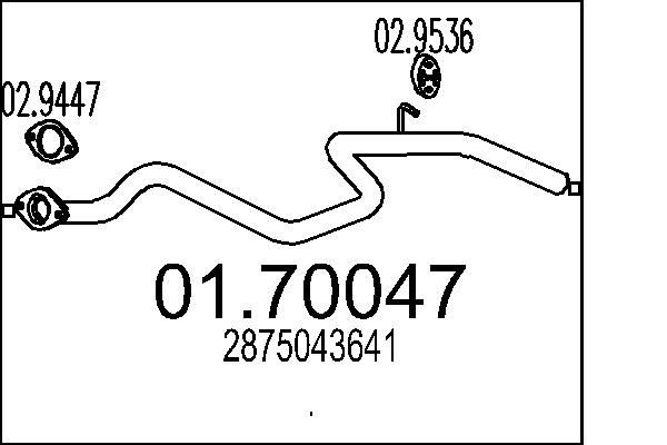 MTS Išleidimo kolektorius prekės numeris: 01.70047 nebrangu