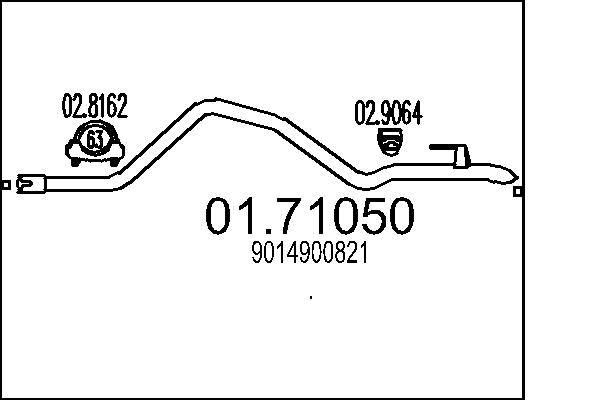 MTS Exhaust Pipe Article number: 01.71050 cheaply
