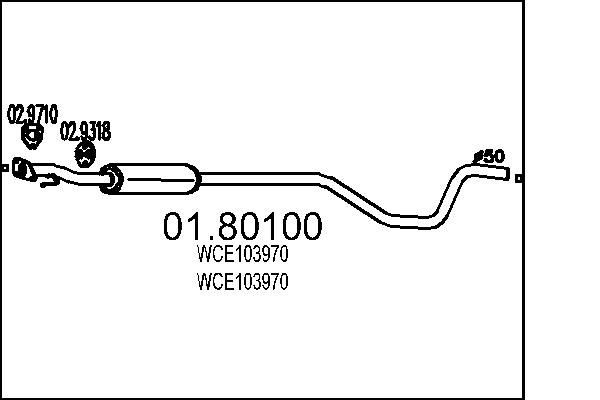 MTS Middle silencer Article number: 01.80100 cheaply