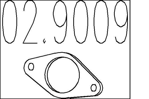 MTS Exhaust pipe gasket Article number: 02.9009 cheaply