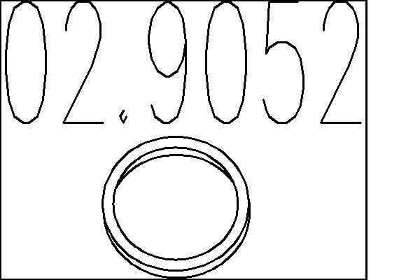MTS Exhaust pipe gasket Article number: 02.9052 cheaply
