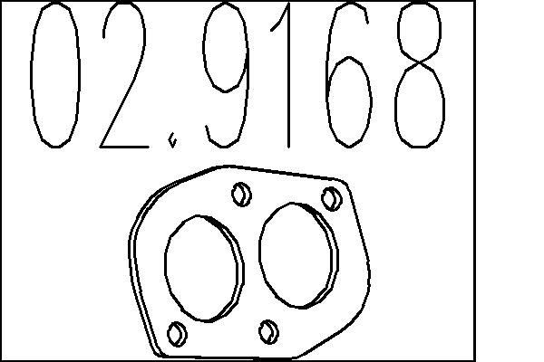 MTS Exhaust pipe gasket Article number: 02.9168 cheaply