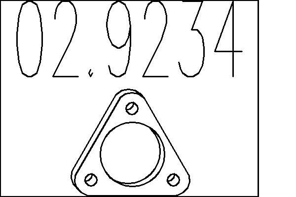 MTS Exhaust pipe gasket Article number: 02.9234 cheaply