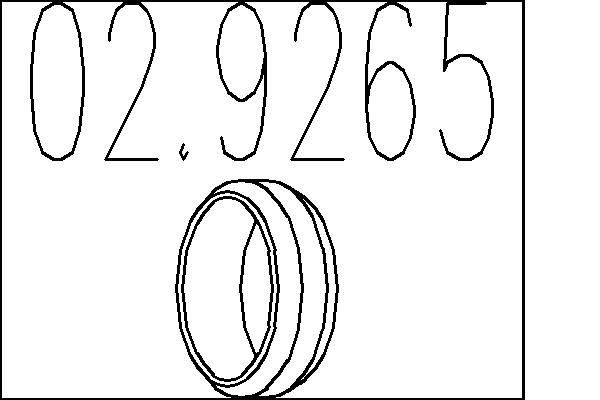 MTS Seal, exhaust pipe Article number: 02.9265 cheaply
