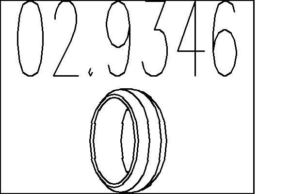 MTS Seal, exhaust pipe Article number: 02.9346 cheaply