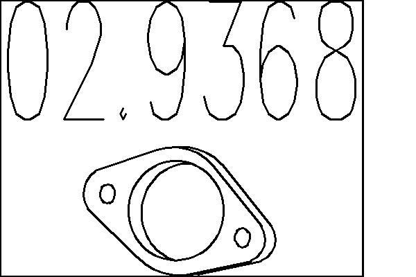 MTS Exhaust pipe gasket Article number: 02.9368 cheaply