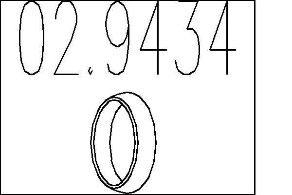 MTS Seal, exhaust pipe Article number: 02.9434 cheaply