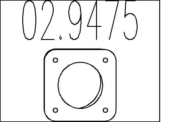 MTS Exhaust pipe gasket Article number: 02.9475 cheaply