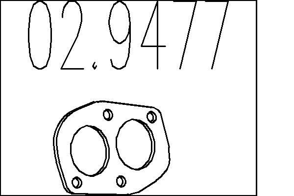 MTS Exhaust pipe gasket Article number: 02.9477 cheaply