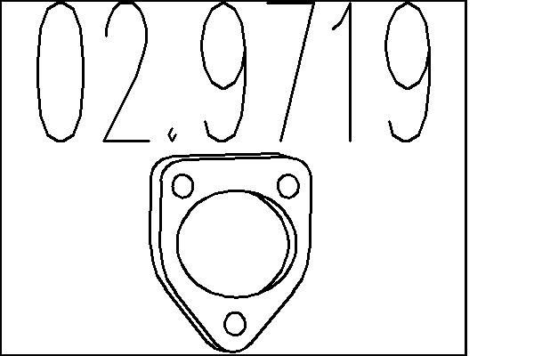 MTS Exhaust pipe gasket Article number: 02.9719 cheaply