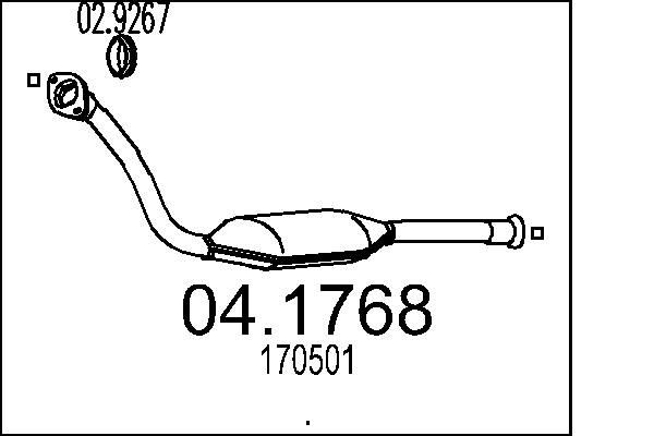 MTS Catalytic converter Article number: 04.1768 cheaply