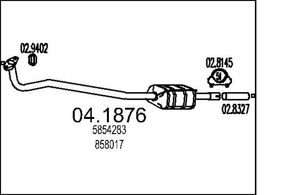 MTS Catalytic converter Article number: 04.1876 cheaply