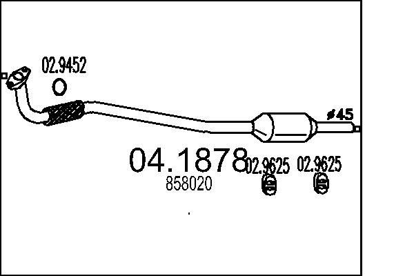 MTS Catalytic converter Article number: 04.1878 cheaply