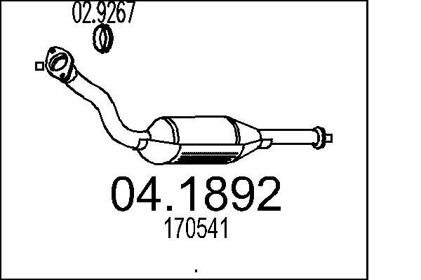 MTS Catalytic converter Article number: 04.1892 cheaply