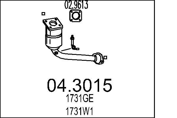 MTS Catalytic converter Article number: 04.3015 cheaply