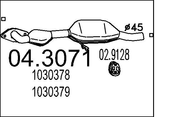 MTS Catalytic converter Article number: 04.3071 cheaply
