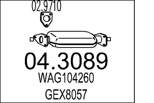 MTS Catalytic converter Article number: 04.3089 cheaply