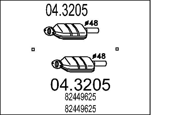 MTS Catalytic converter Article number: 04.3205 cheaply