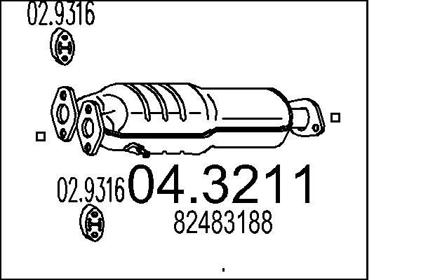 MTS Catalytic converter Article number: 04.3211 cheaply