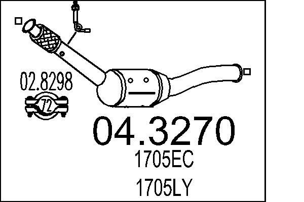MTS Catalytic converter Article number: 04.3270 cheaply