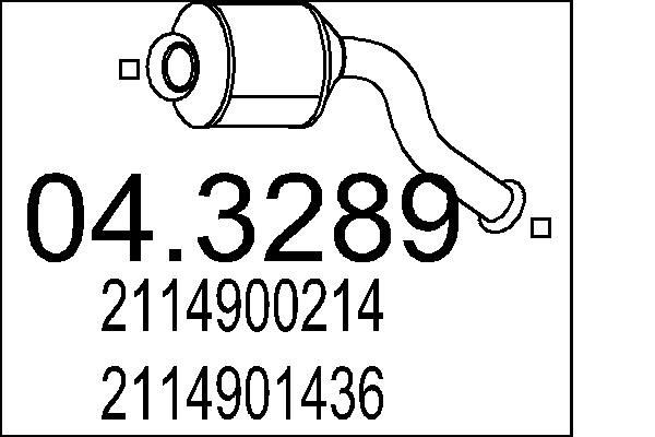 MTS Catalytic converter Article number: 04.3289 cheaply