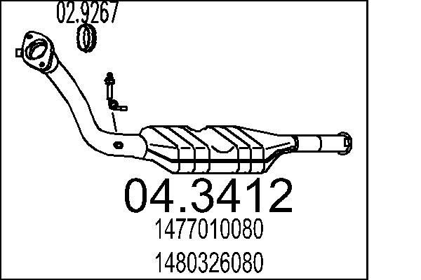 MTS Catalytic converter Article number: 04.3412 cheaply