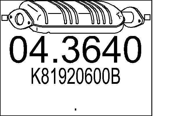 MTS Catalytic converter Article number: 04.3640 cheaply