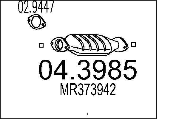 MTS Katalysator Varenummer: 04.3985 billige