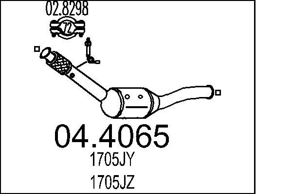 MTS Catalytic converter Article number: 04.4065 cheaply